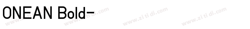 ONEAN Bold字体转换